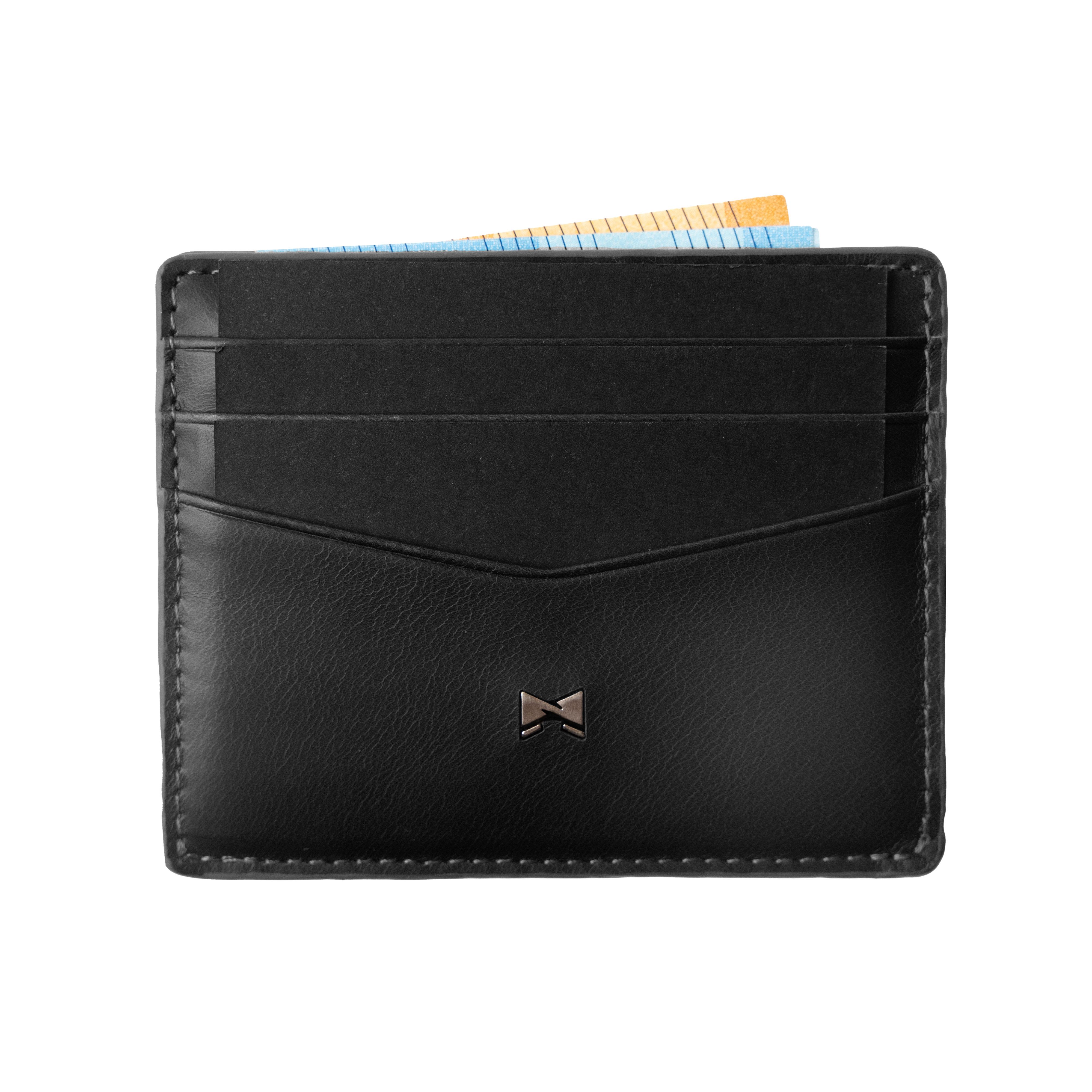 Gentlemen's Kartenetui - Kreditkartenetui mit Münzfach & RFID Schutz - Slim Wallet Herren, Slim Wallet Herren mit Scheinfach und AirTag-Fach