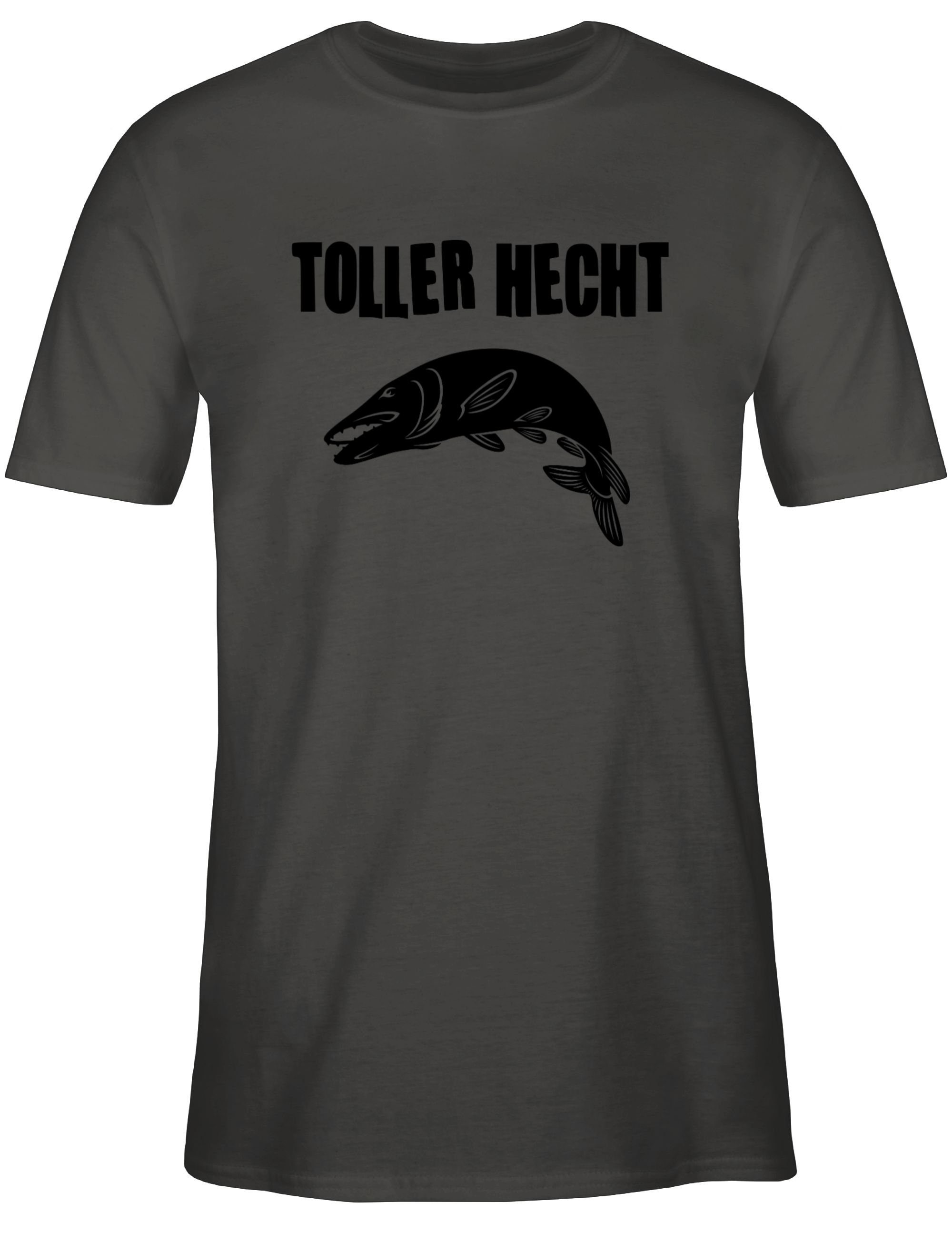 Geschenke Toller Shirtracer 3 Hecht T-Shirt Angler Dunkelgrau