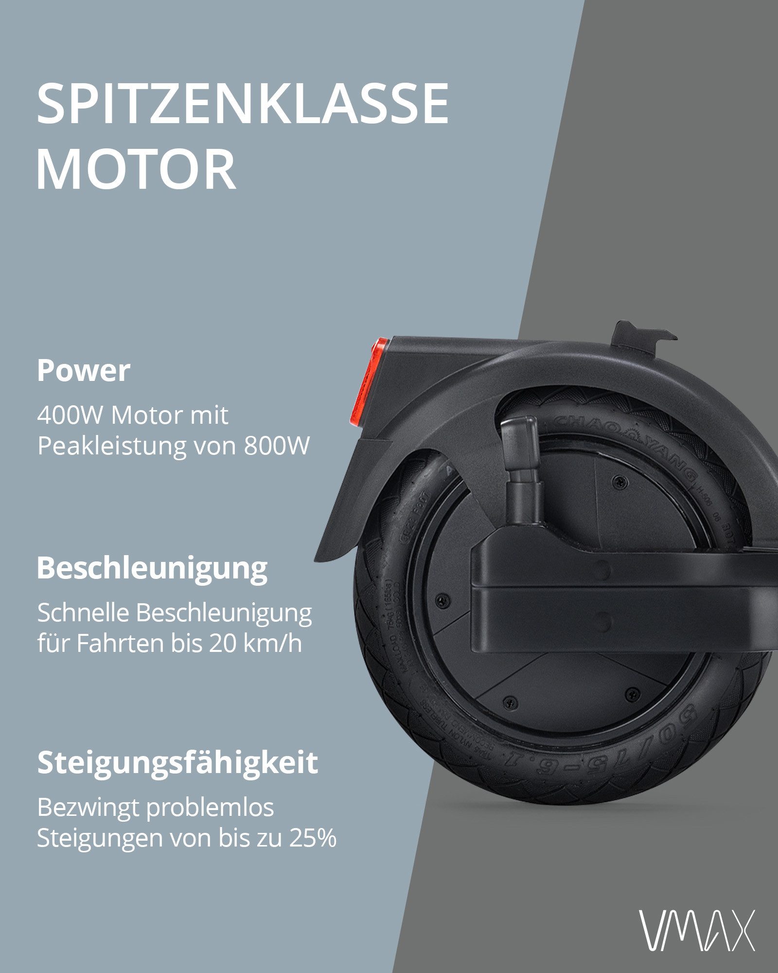 VMAX E-Scooter VX5 PRO GT, 400,00 W, 20,00 km/h, mit Straßenzulassung, klappbar, Blinker