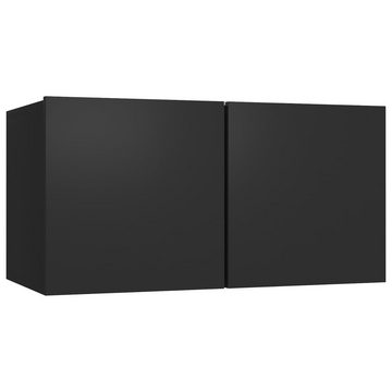 vidaXL Kleiderschrank 3-tlg TV-Schrank-Set Schwarz Spanplatte