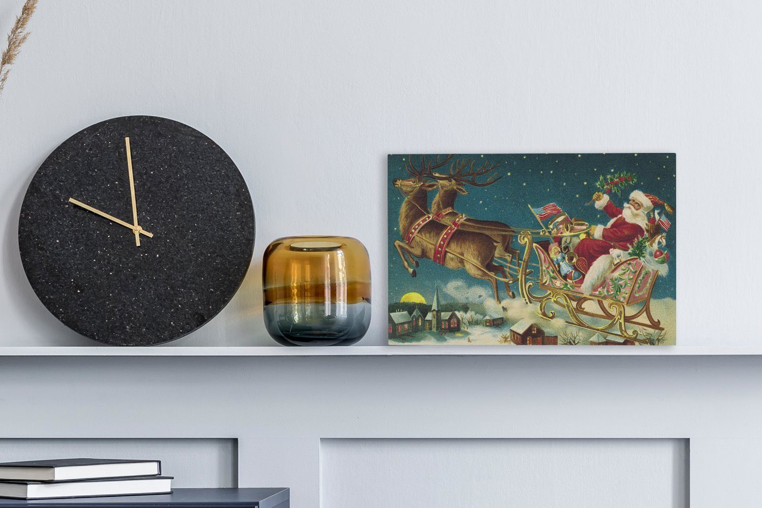 OneMillionCanvasses® Leinwandbild Weihnachten - Winter - Vintage, Fotodruck günstig online kaufen