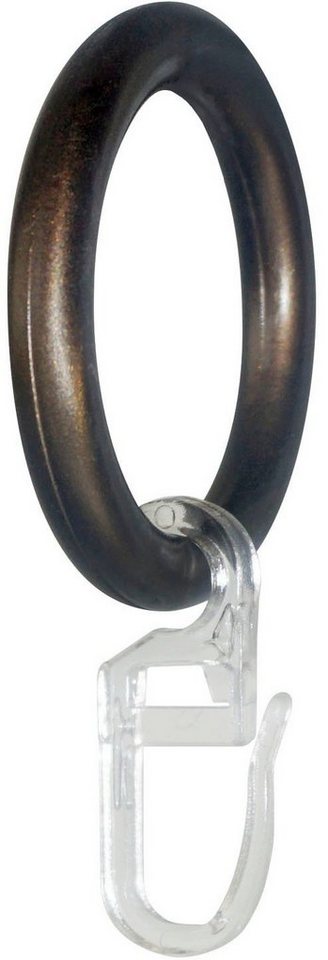 Gardinenring Ring mit Haken, GARESA, (20-St), für Durchmesser bis 16 mm,  einfache Montage, für leichten bis mittelschweren Behang