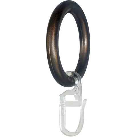 Gardinenring Ring mit Haken, GARESA, (20-St), für Durchmesser bis 16 mm, einfache Montage