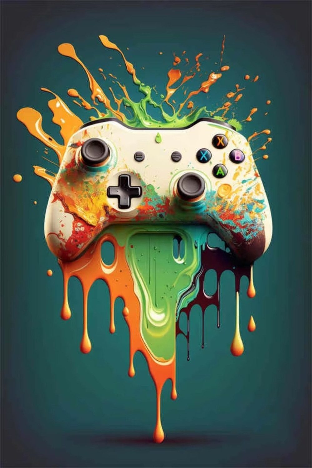 TPFLiving Kunstdruck OHNE RAHMEN, Ästhetisches Gaming-Junge Leinwandbild – Moderne Zimmerdekoration (Leinwandbild XXL), Farben: Farben: SchwarzGröße: 20x30cm