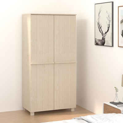 vidaXL Kleiderschrank Kleiderschrank HAMAR Honigbraun 89x50x180 cm Massivholz Kiefer (1-St)