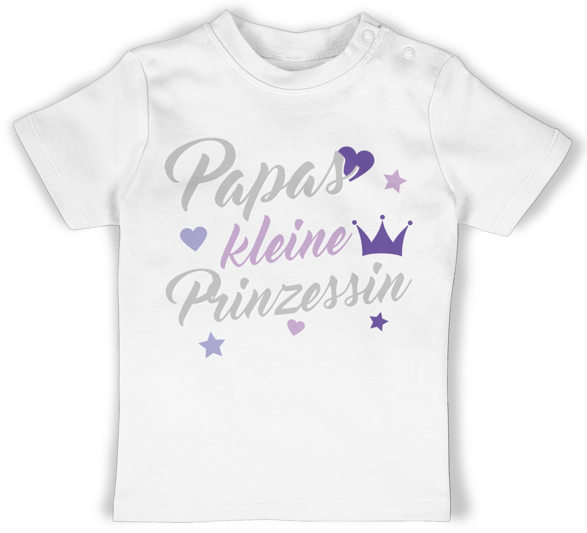 Shirtracer T-Shirt Baby kleine Geschenk Papas Weiß Vatertag Prinzessin 2