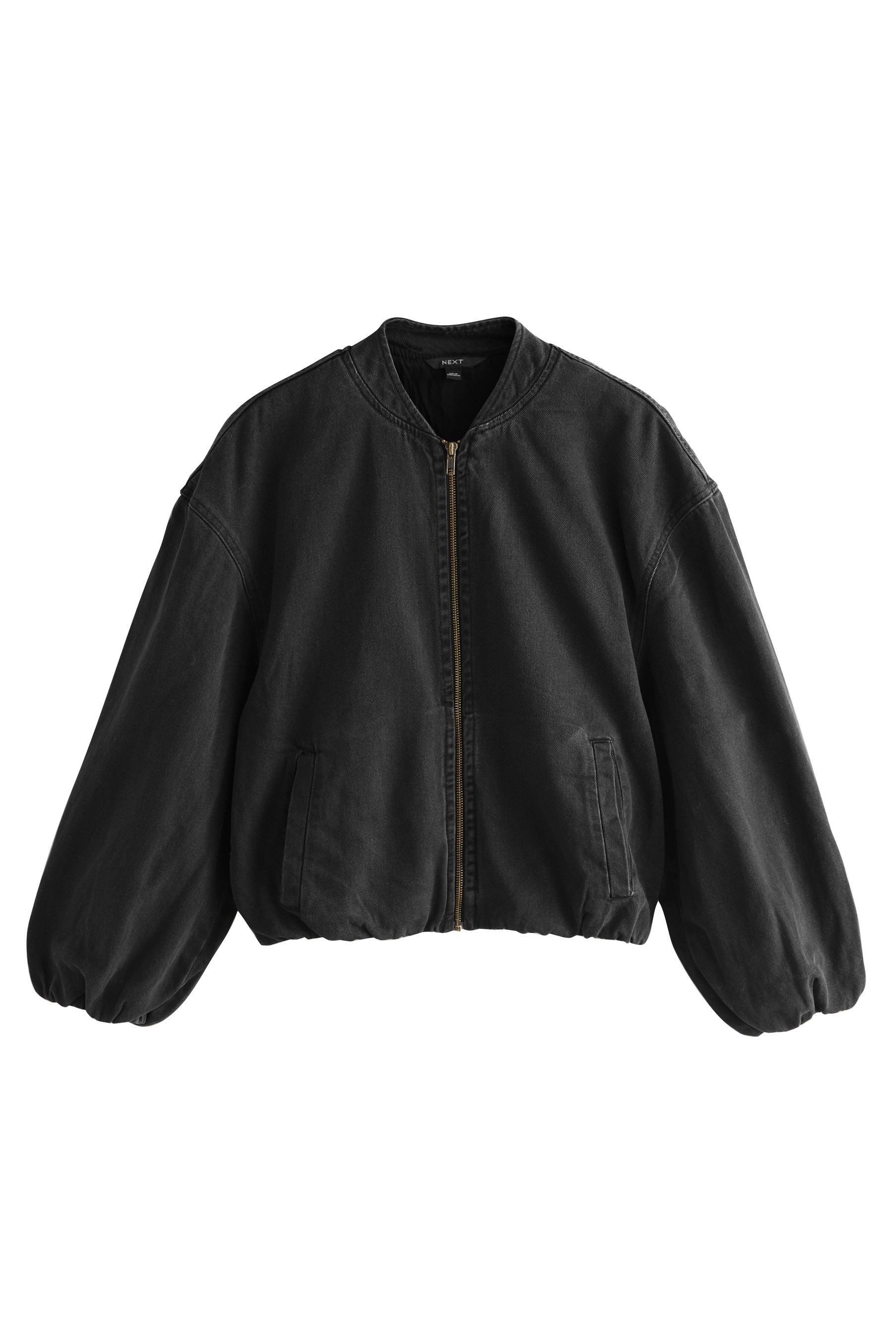 Next Jeansjacke Denim-Bomberjacke mit Reißverschluss, Kurzgröße (1-St) günstig online kaufen