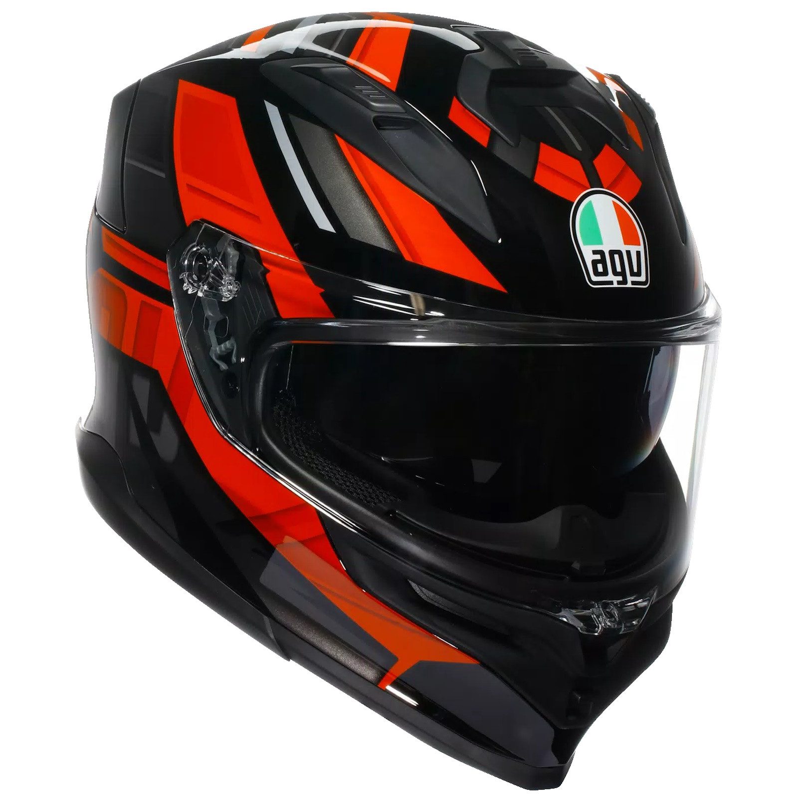 AGV Motorradhelm AGV K7 Taurax Integralhelm Schwarz / Rot S (1er Set), integralhelm motorrad
