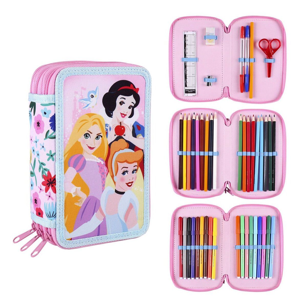 Disney Federmäppchen Prinzessinnen Schul-Etui 44-teiliges Komplettset