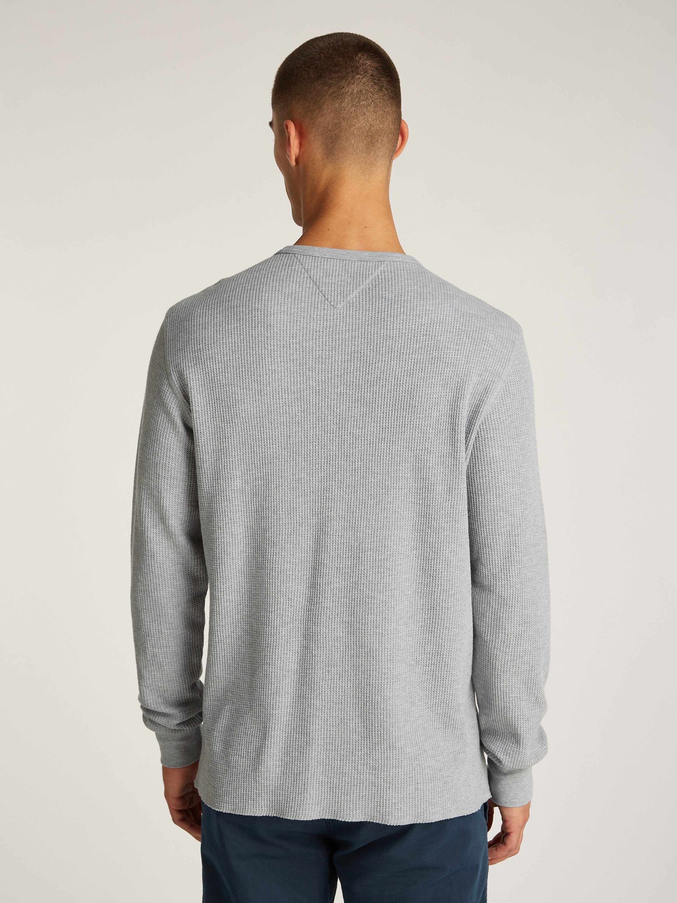 Tommy Jeans Langarmshirt TJM SLIM WAFFLE L/S TEE EXT mit Waffelstruktur günstig online kaufen