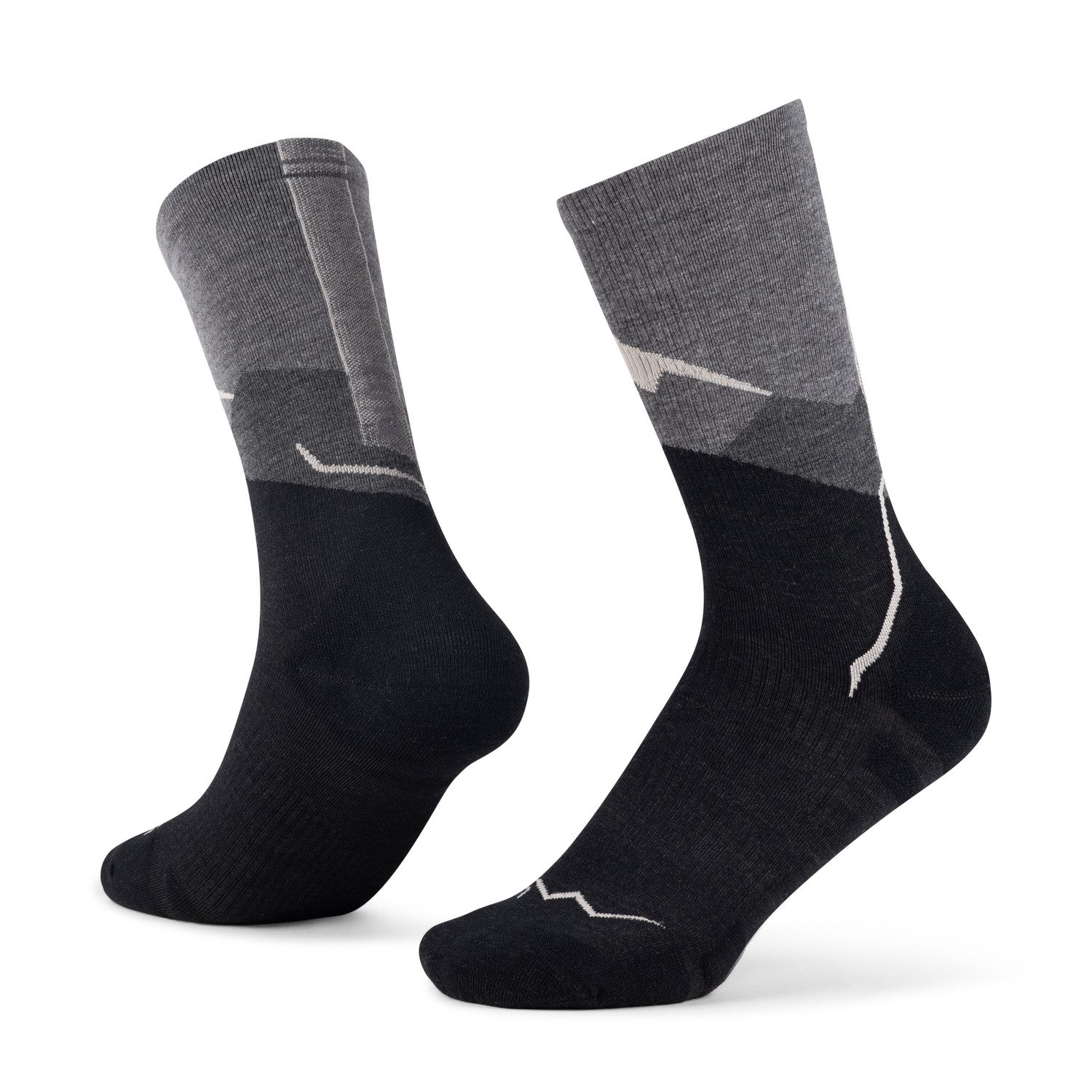 Buff Socken LW Merino Wool Crew GRAU