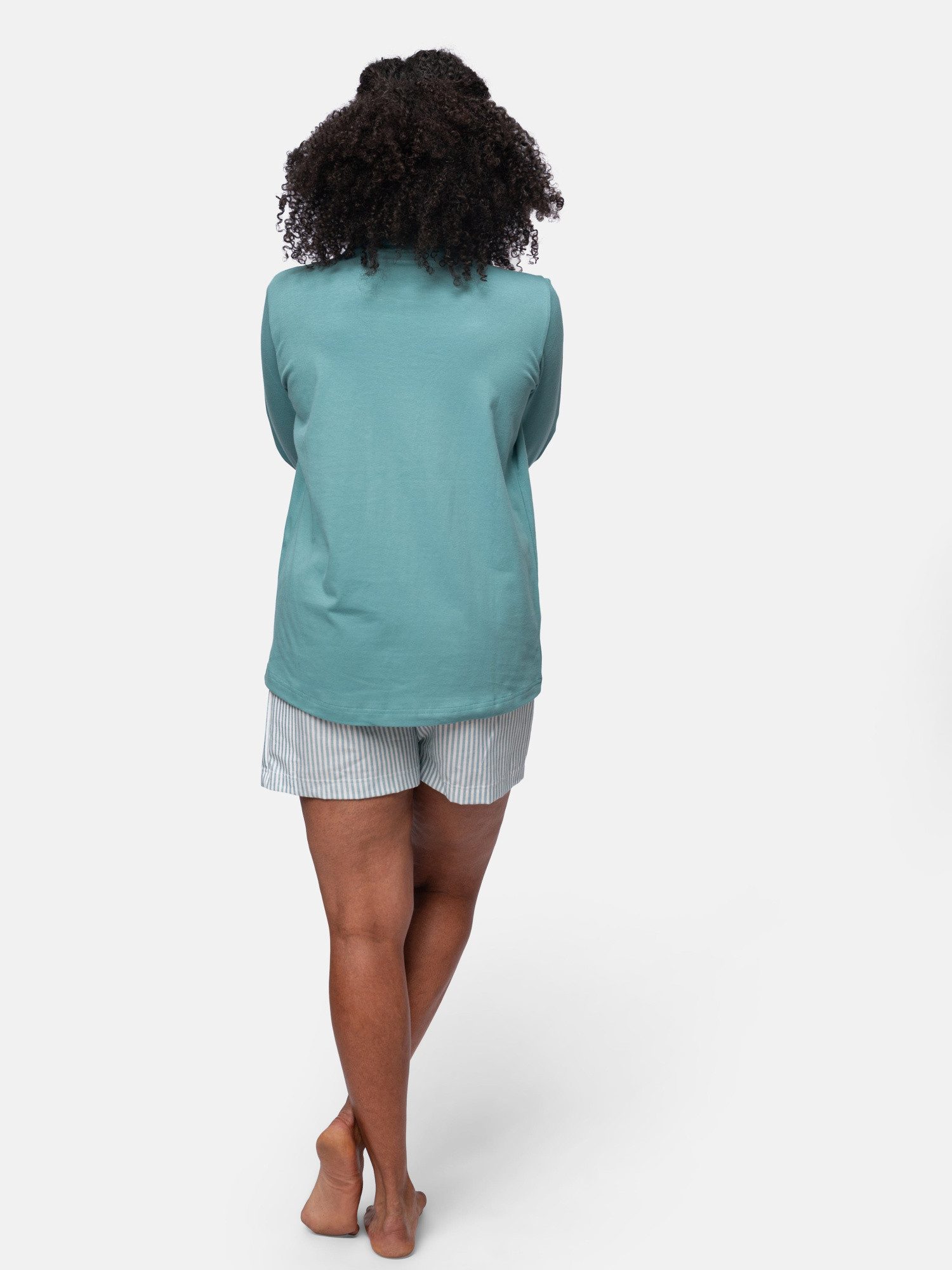 greenjama Pyjamaoberteil mit Polokragen, GOTS zertifiziert