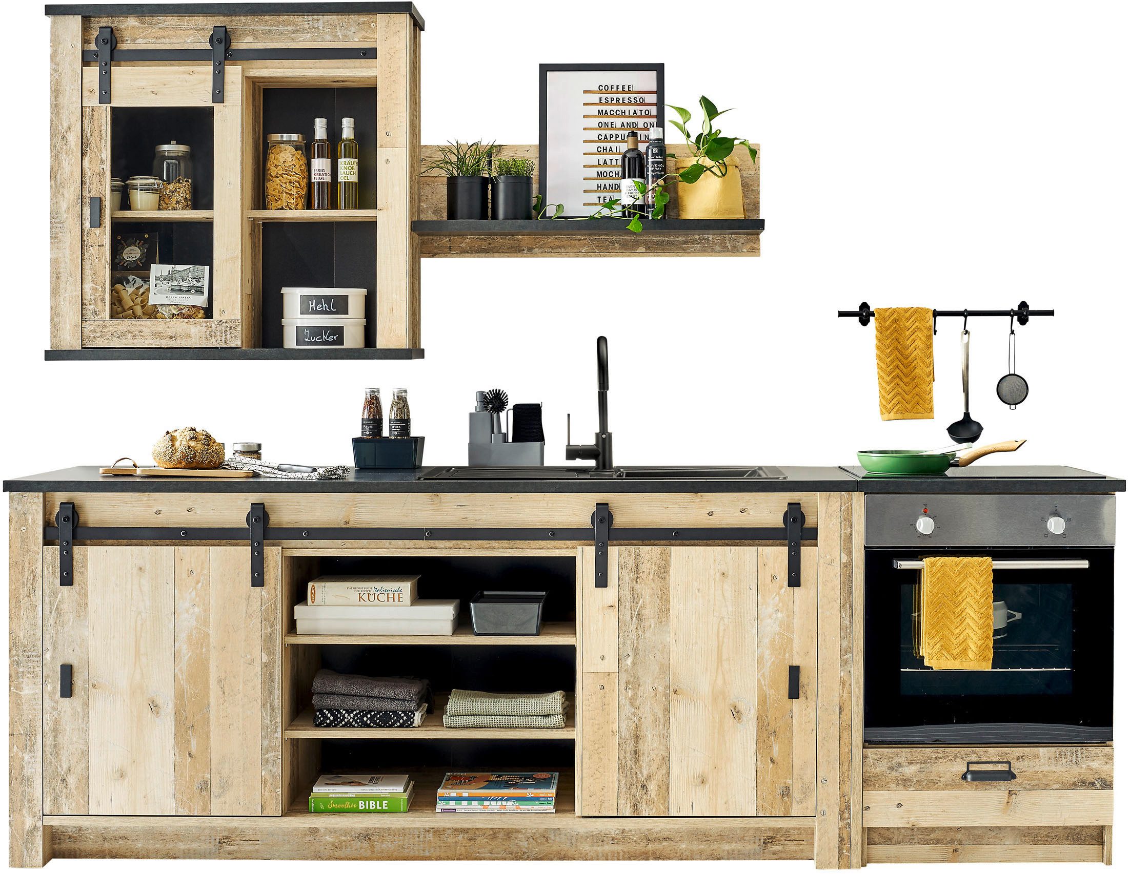 Home affaire Küchenzeile Sherwood, Breite 264 cm, mit Herdumbauschrank, ohne E-Geräte – Bild 2 von 5