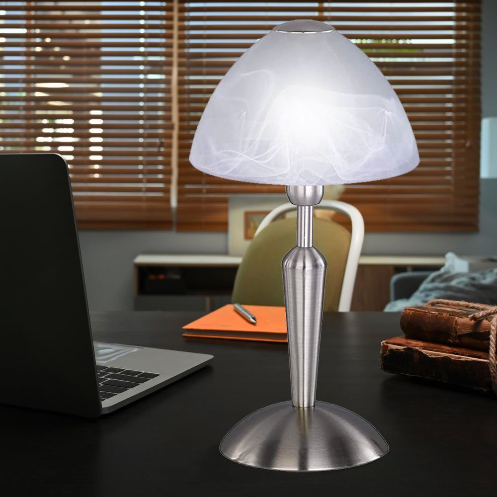 etc-shop LED Tischleuchte, Leuchtmittel Schreibtischleuchte Warmweiß, Tischlampe Nachttischlampe, Retro inklusive