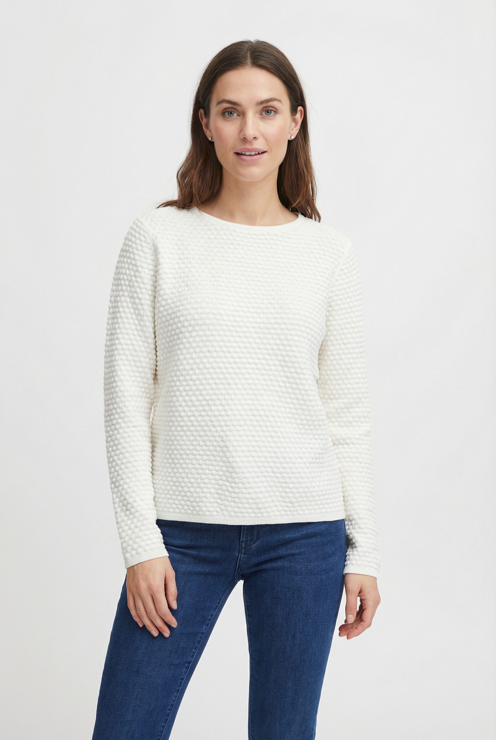 FREEQUENT Strickpullover FQDODO-PU-DOTTIE mit Strick-Knoten-Details