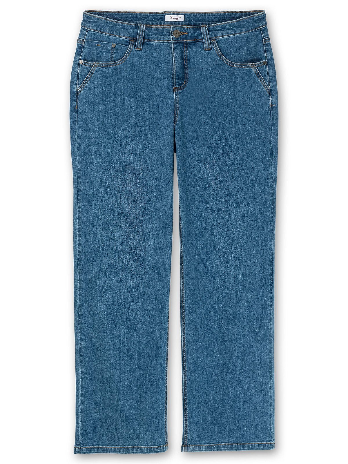 Sheego Weite Jeans Große Größen ELLA Oberschenkel blue Denim kräftige und Waden für