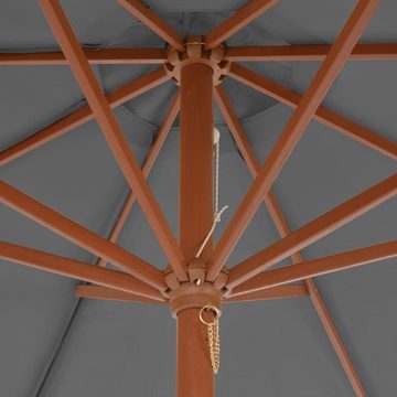 vidaXL Balkonsichtschutz Sonnenschirm mit Holz-Mast 300 cm Anthrazit