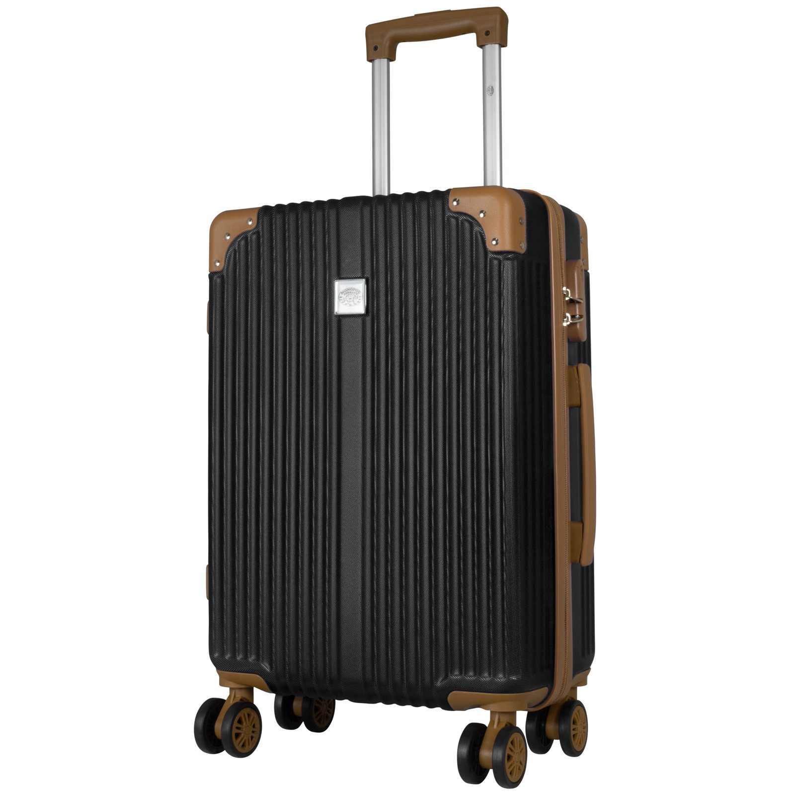 Trendyshop365 Hartschalen-Trolley Barbados, 5 Farben, 3 Größen, Reisekoffer mit, 4 Rollen, Zwillingsrollen, Zahlenschloss, robust und leicht