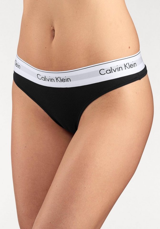 Calvin Klein Underwear String MODERN COTTON mit breitem Bündchen, Sportiver  Look mit ultimativem Tragekomfort