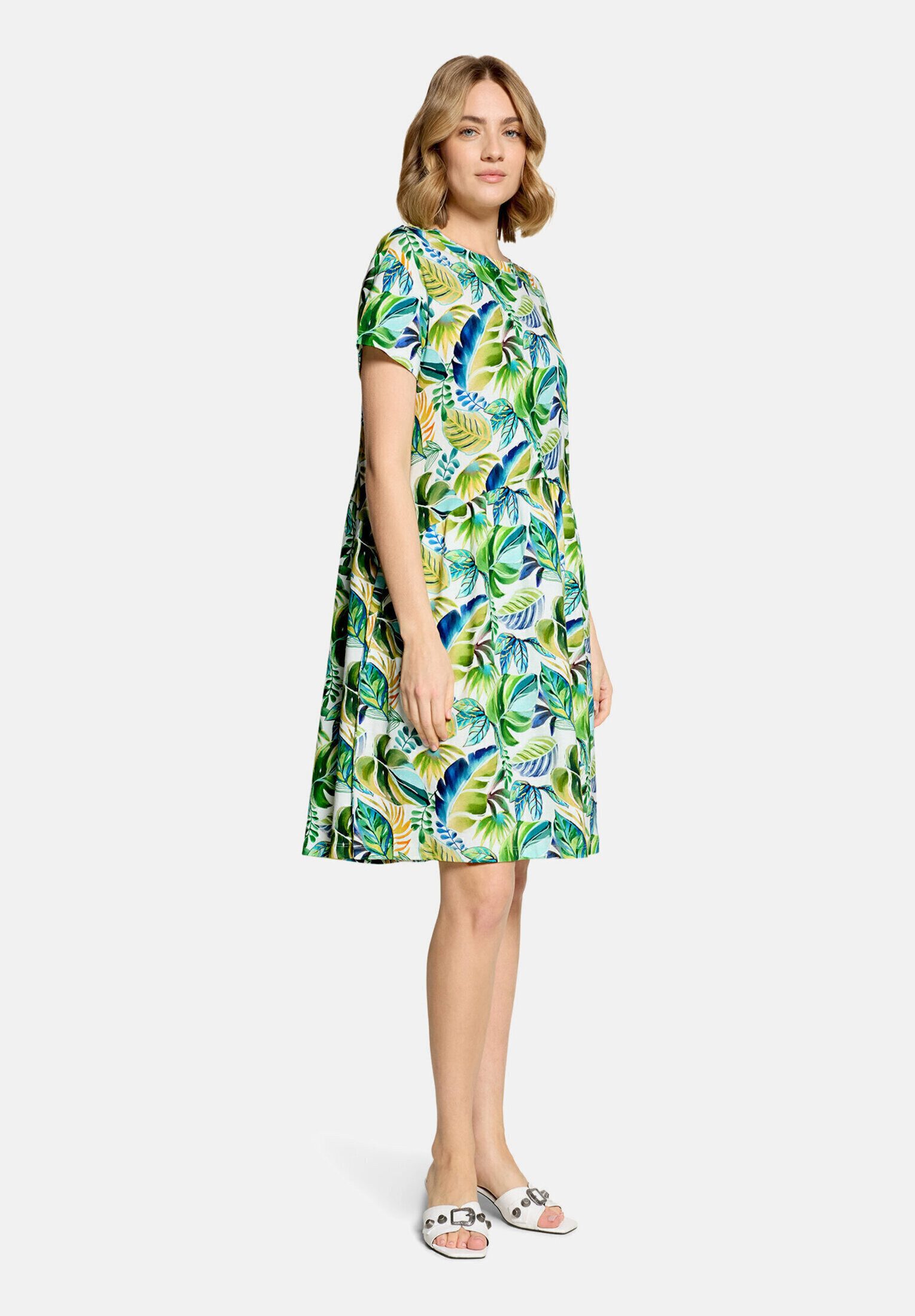 Cartoon Druckkleid Damen mit Eingrifftaschen