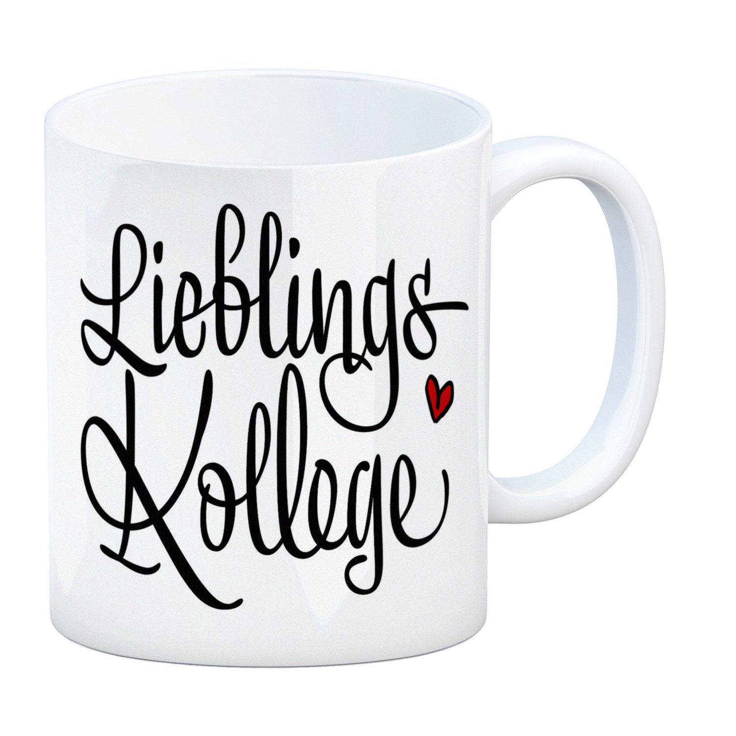 Tasse Kaffeebecher mit Spruch: Lieblingskollege Kaffeetasse Tasse