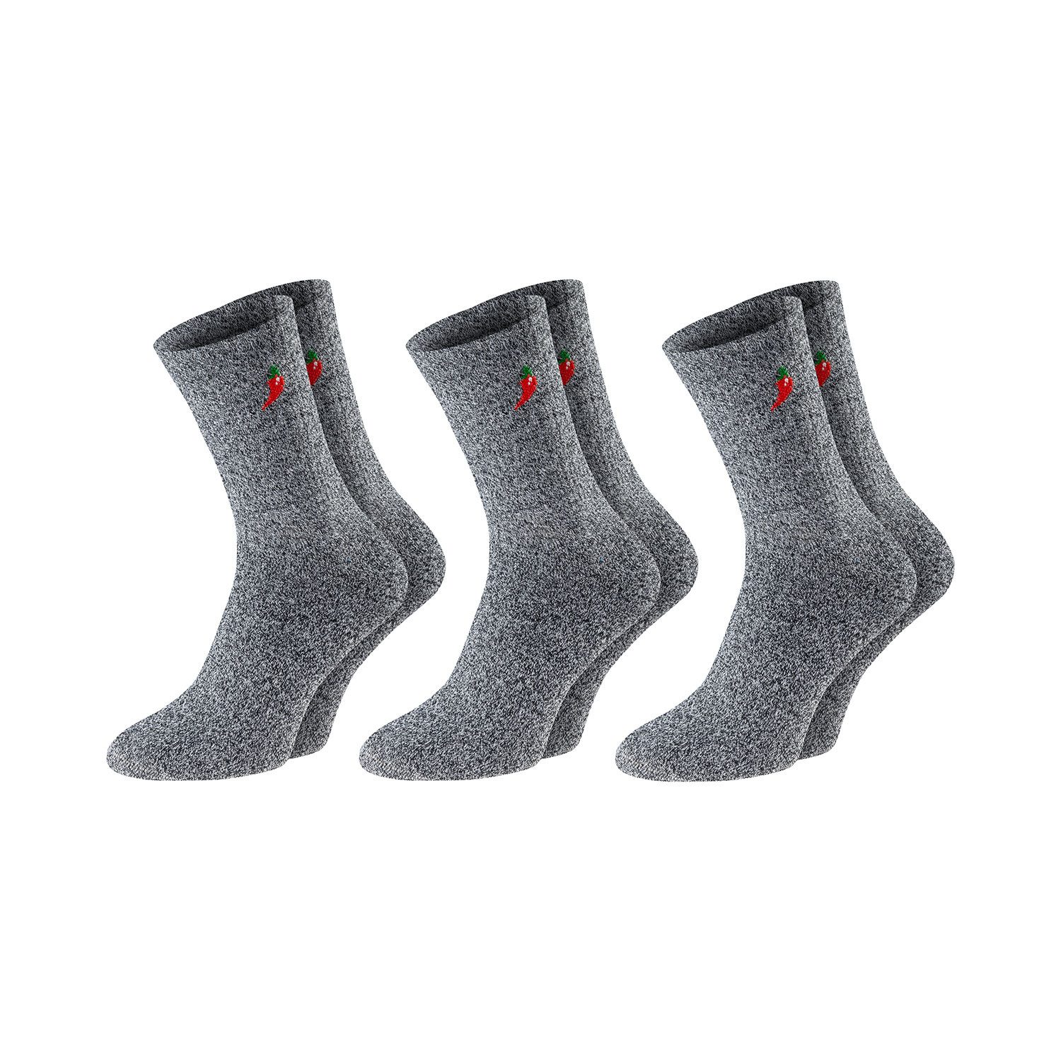 Chili Lifestyle Strümpfe Socken Trekking Wandern, 3 Paar, für DamenHerren, Outdoor, Polster