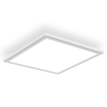 Briloner Leuchten LED Panel 7178-016, ultraflach, LED fest verbaut, Neutralweiß, Deckenlampe, 44,5x44,5x6cm, Weiß, 22W, Wohnzimmer, Schlafzimmer, Flur