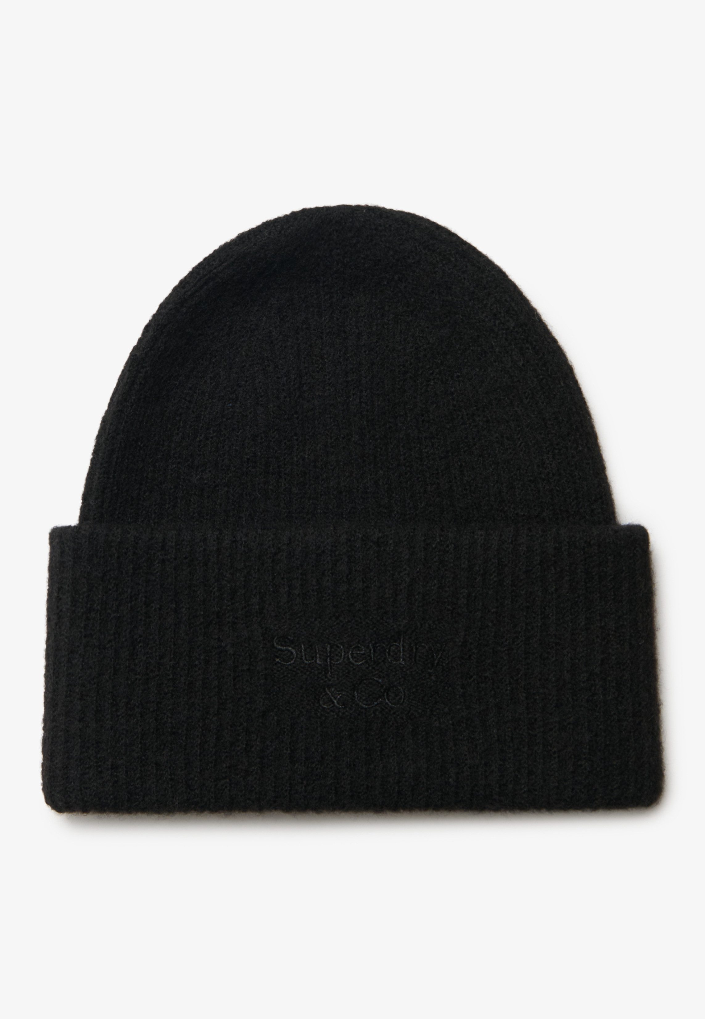 Superdry Strickmütze HERITAGE RIB KNIT BEANIE HAT Materialmix, regular fit