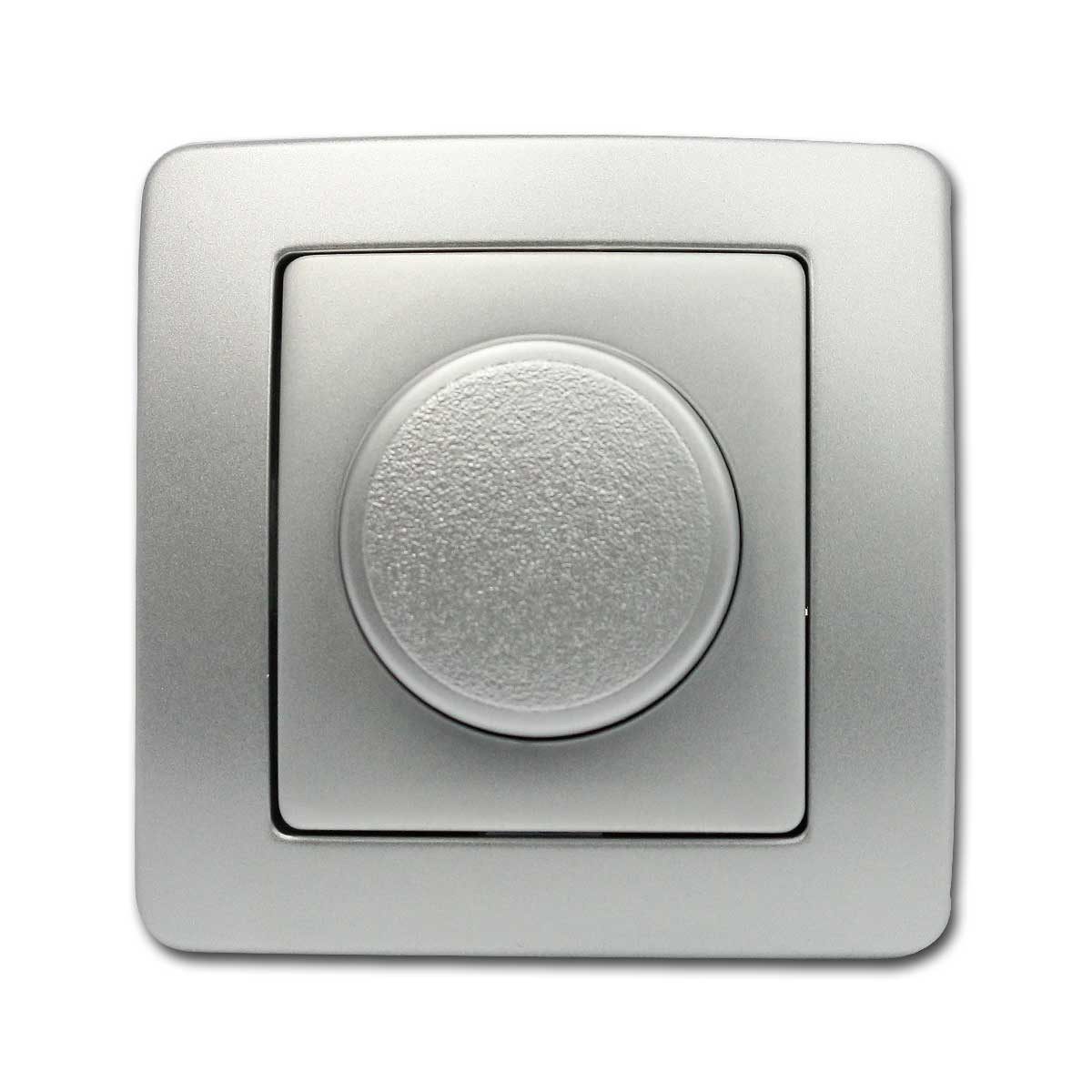 TEM Drehdimmer EKONOMIK LED Dimmer silber250V~/10A UP 0W-100W