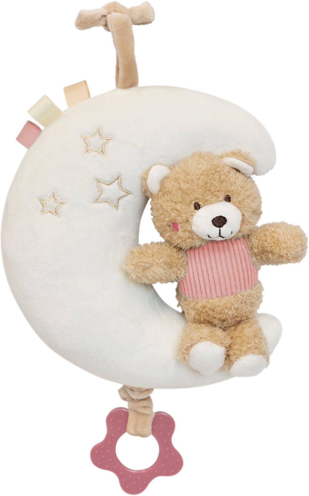 Vedes Spiel SpielMaus Baby Spieluhr Bär Mond rosa, ca. 20 cm