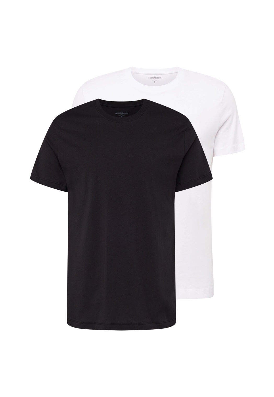 DANIEL (1-tlg) White WESTMARK O-NECK Black, T-Shirt LONDON 2-PACK