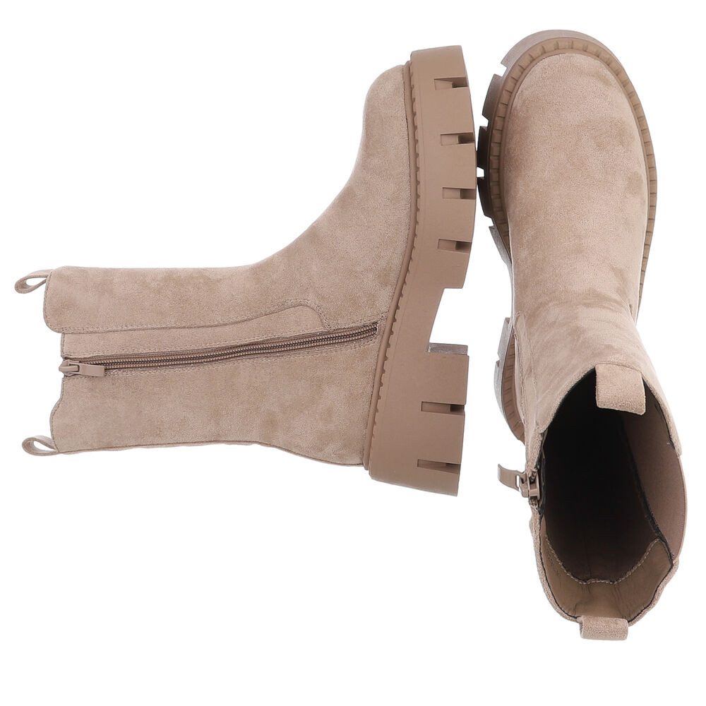 Ital-Design Stylische schwarze Stiefel mit robuster Sohle für Damen Plateau günstig online kaufen