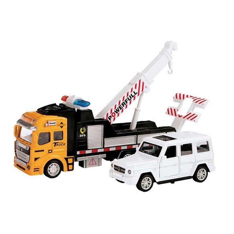 Toi-Toys Spielzeug-LKW Abschleppwagen mit Rückzug und einem SUV