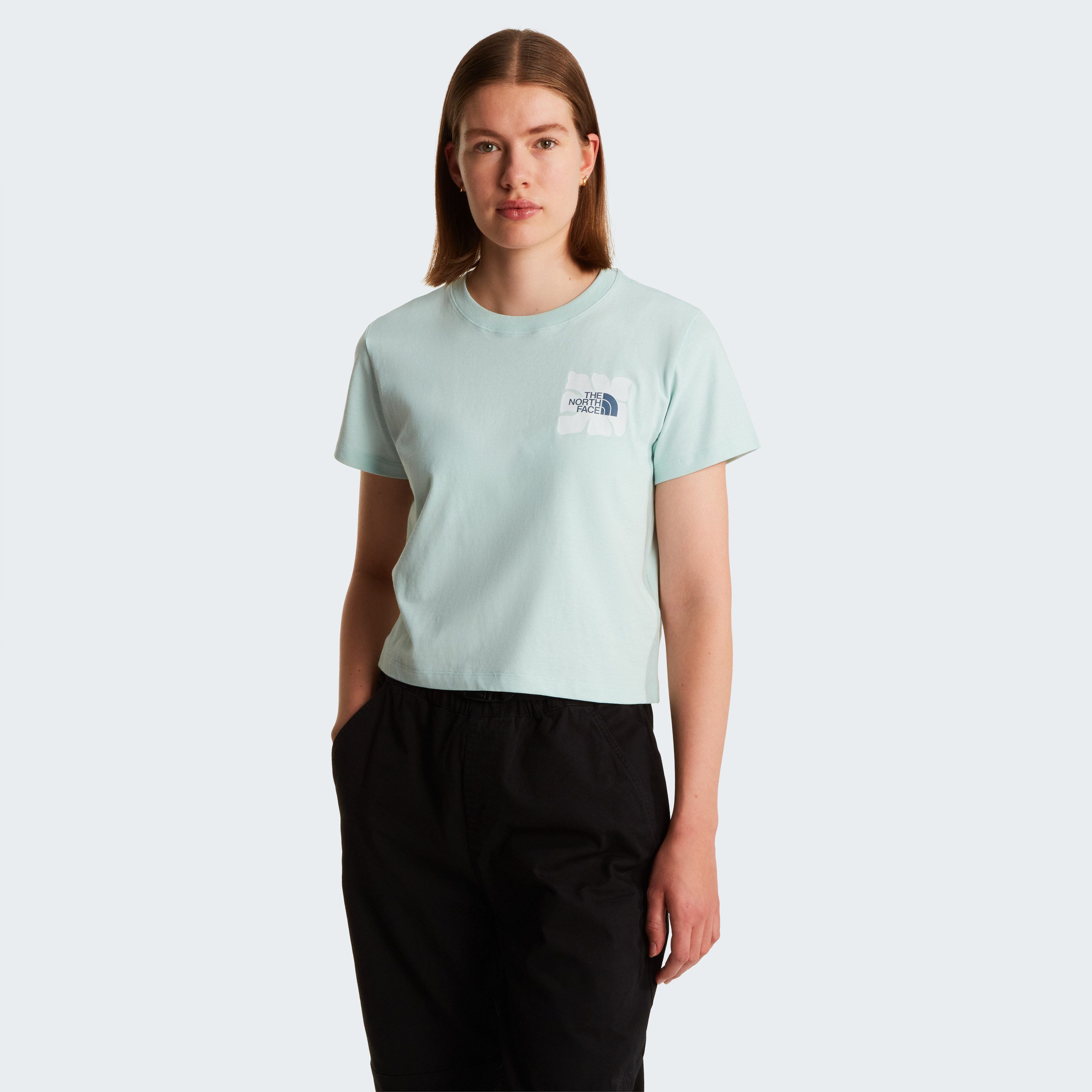 The North Face T-Shirt W SUN REGULAR SHORT SLEEVE CUTIE TEE-GRAPHIC sportlicher Stil, Kurzarm, für vielseitige Aktivitäten