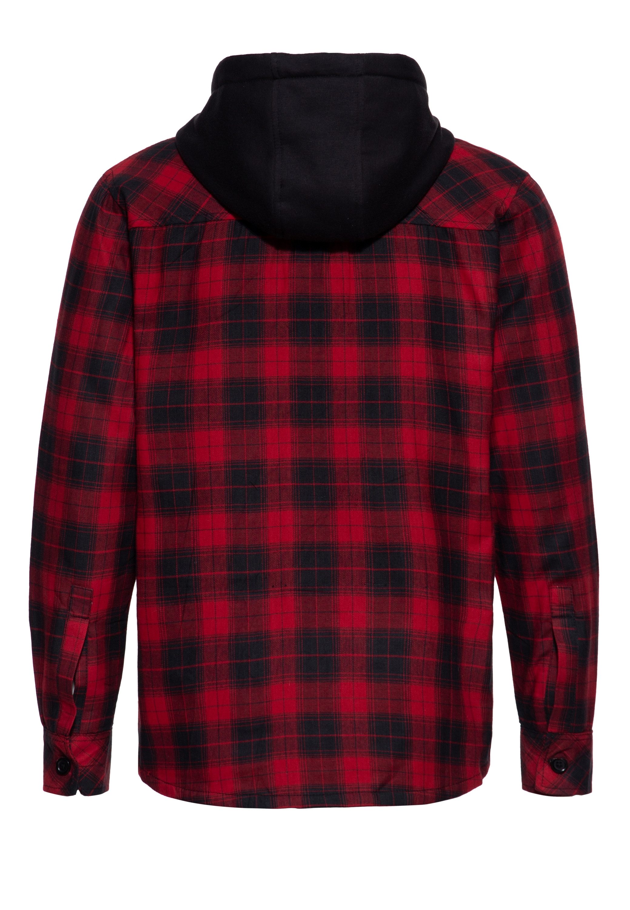 KingKerosin Langarmhemd mit fester Kapuze günstig online kaufen