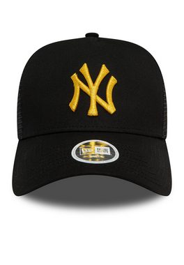 New Era Trucker Cap New Era Wmns Metallic Trucker Adjustable Cap NY YANKEES Schwarz Gold