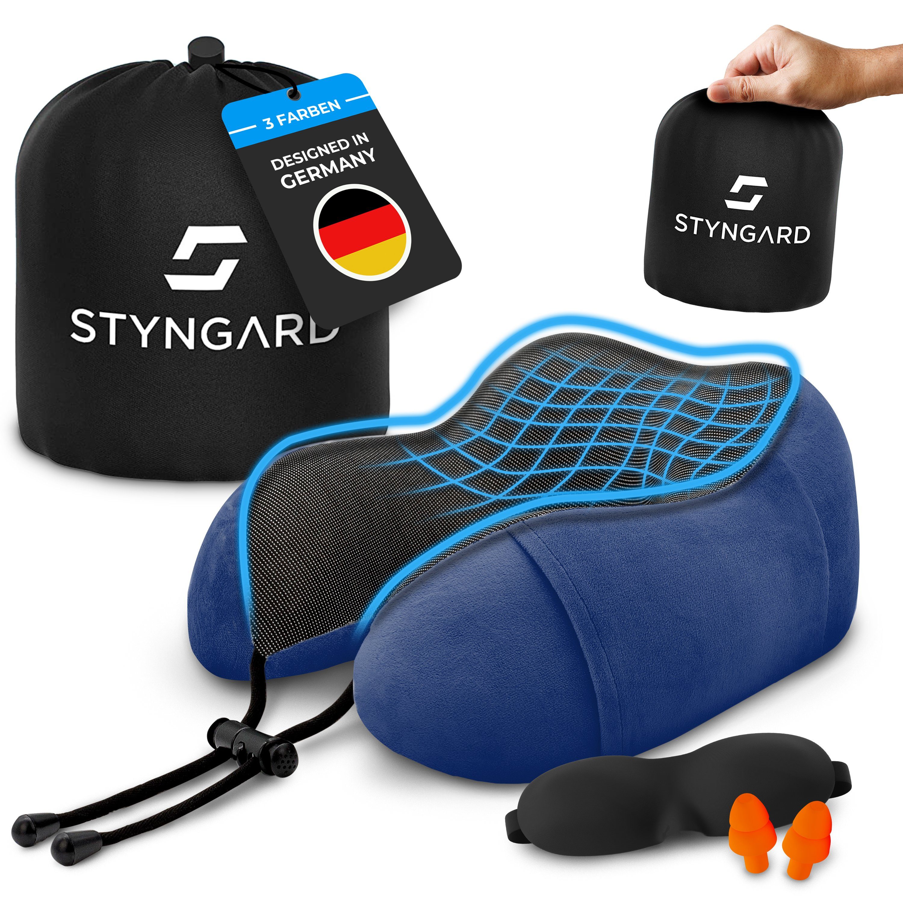 Styngard Reisekissen Malmö, Bequemes Nackenkissen aus Memory Foam mit Schla günstig online kaufen