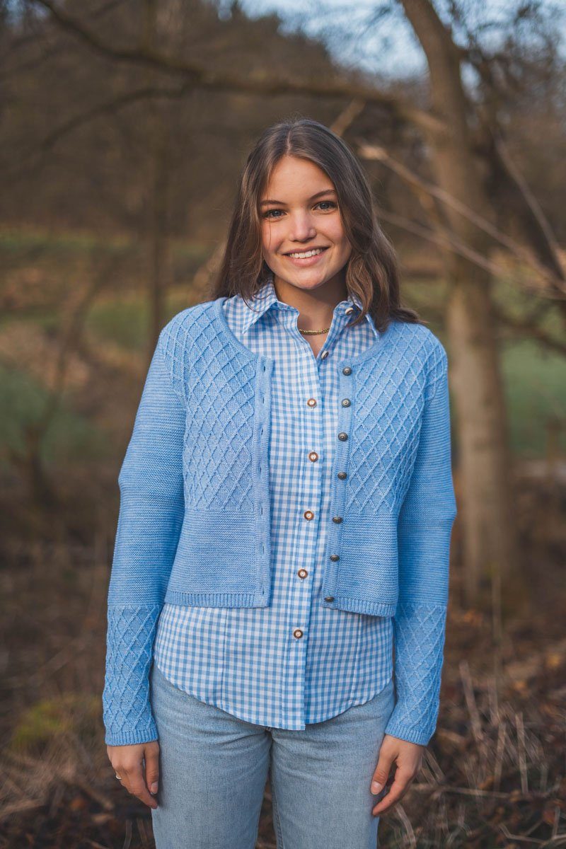 OS Trachten Strickjacke Swoyar Trachtenjacke mit Rautenmuster – Bild 5 von 5