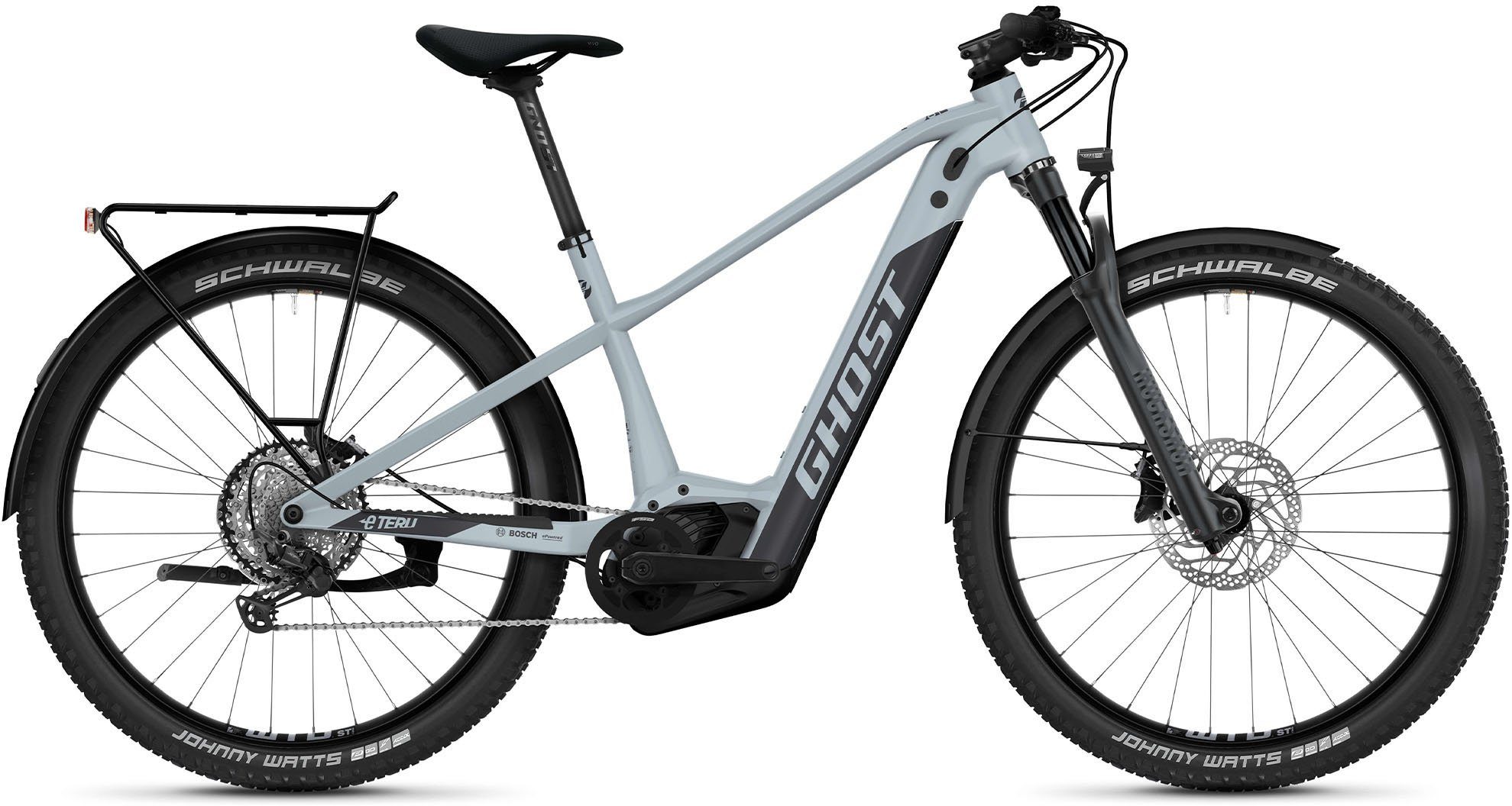 Ghost E-Bike E-Teru B Pro EQ, 12 Gang Shimano XT RD-M8100 Schaltwerk, Kettenschaltung, Mittelmotor, 750 Wh Akku, Pedelec, Elektrofahrrad für Damen u. Herren, MTB, Mountainbike