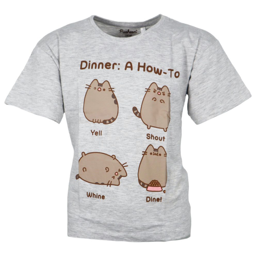 Pusheen Print-Shirt Pusheen The Cat die Katze Mädchen kurzarm T-Shirt Shirt Gr. 134 bis 152