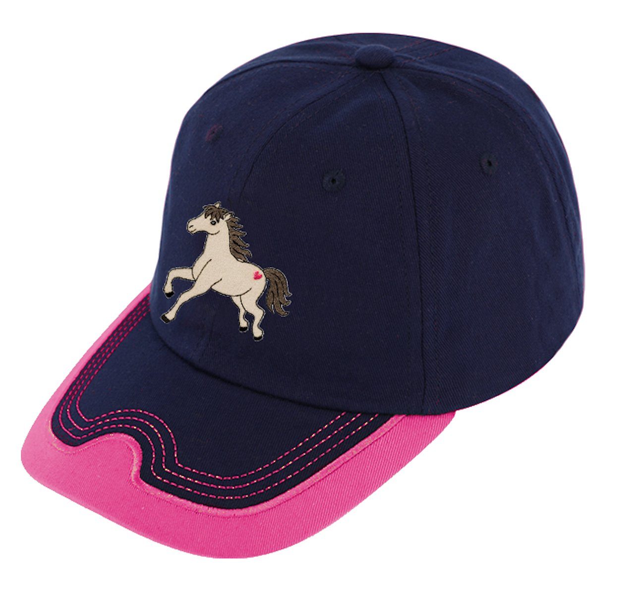Fiebig Baseball Cap Fiebig Pferde Basecap cap Mütze Mädchen Baseballcap Pferd marine pink