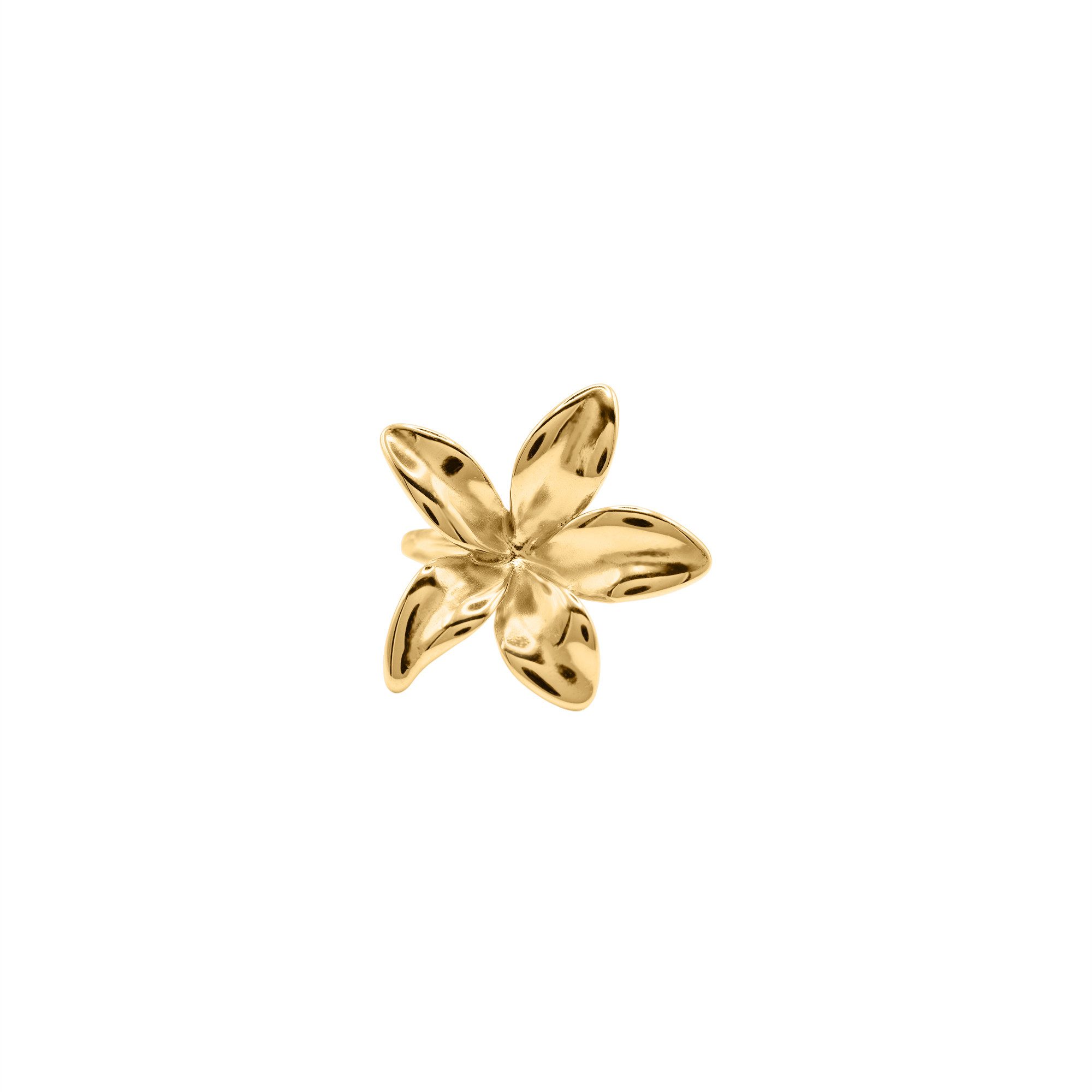Heideman Fingerring Manami goldfarben (Ring, 1-tlg., inkl. Geschenkverpackung), Fingerring Blütenform Frauen