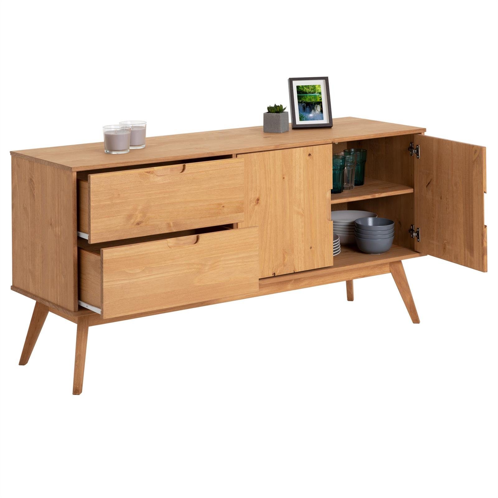 IDIMEX Sideboard TIVOLI, Skandi Anrichte aus Massivholz, Eiche farben, mit günstig online kaufen