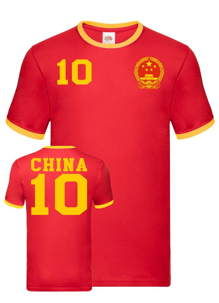 Blondie & Brownie T-Shirt Herren China Asien Sport Trikot Fußball  Weltmeister Meister WM