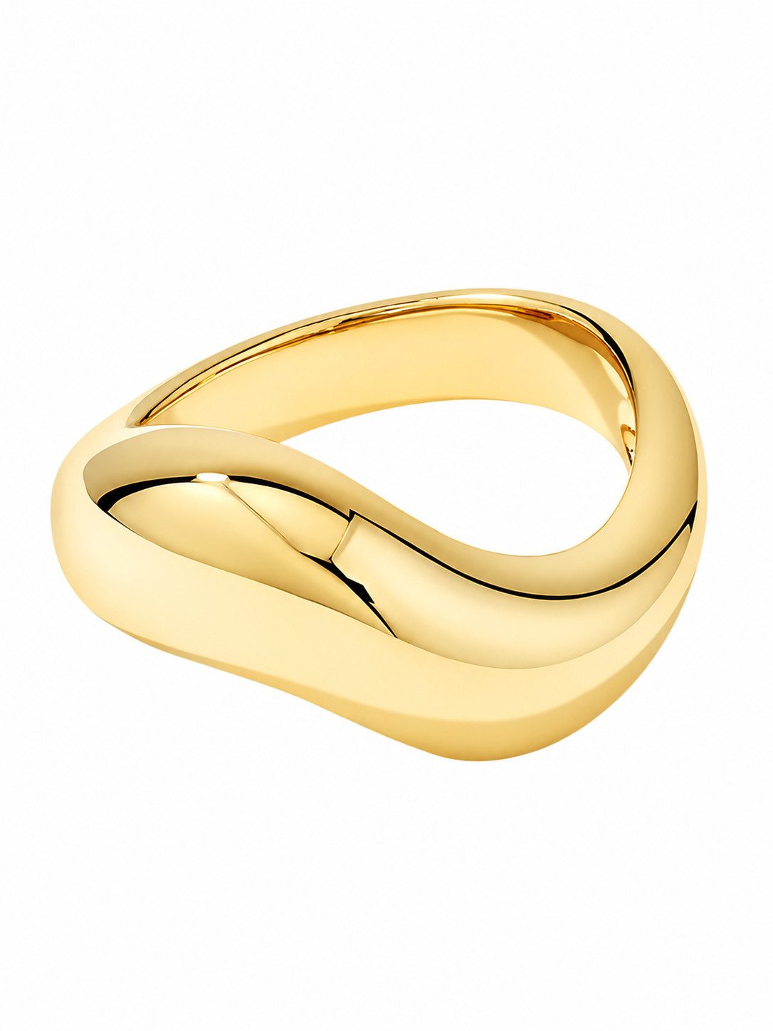 ROUGEMONT Fingerring Moderner treniger Damen Ring Hypoallergen 18K Vergoldung wasserfest, Dieser Ring fällt klein aus