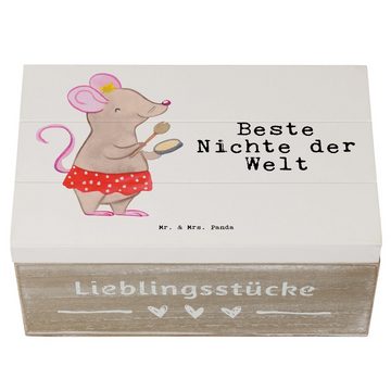 Mr. & Mrs. Panda Dekokiste Maus Beste Nichte der Welt - Weiß - Geschenk, Erinnerungsbox, für, Tr (1 St)