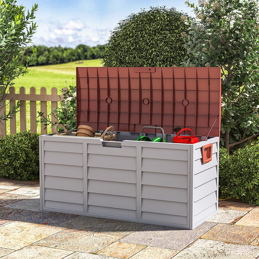 LIVINGANDHOME Gartenbox Abschließbare wasserdichte Gartenbox aus günstig online kaufen
