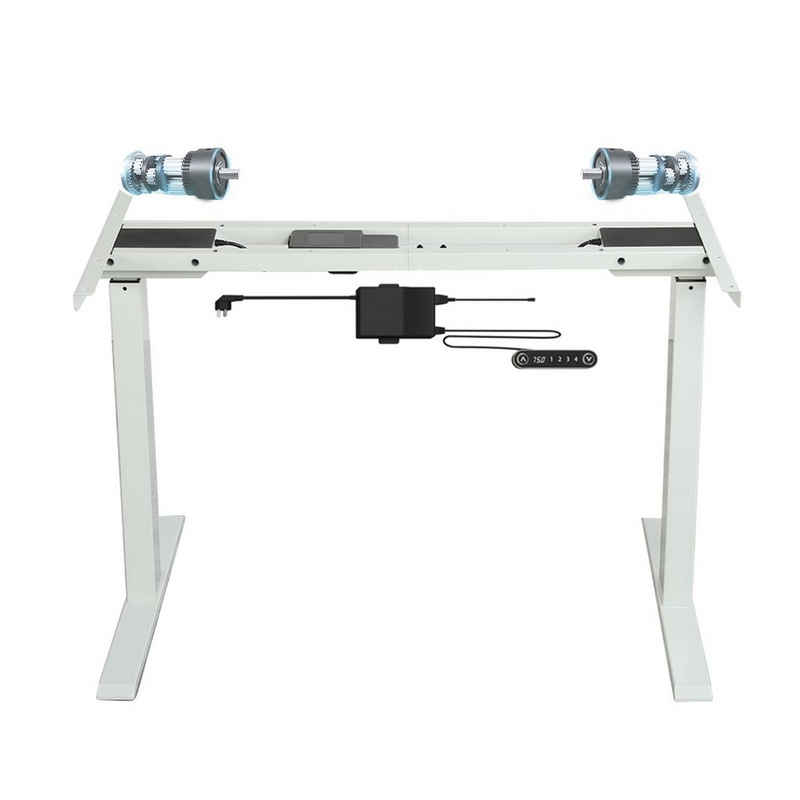 Radlove Tischbein Höhenverstellbarer Schreibtisch Gestell, Tischbeine Metall Tragfähigkeit von 120 kg mit zwei Motoren