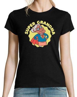 Youth Designz T-Shirt Super Grandma Damen Shirt mit trendigem FRontprint