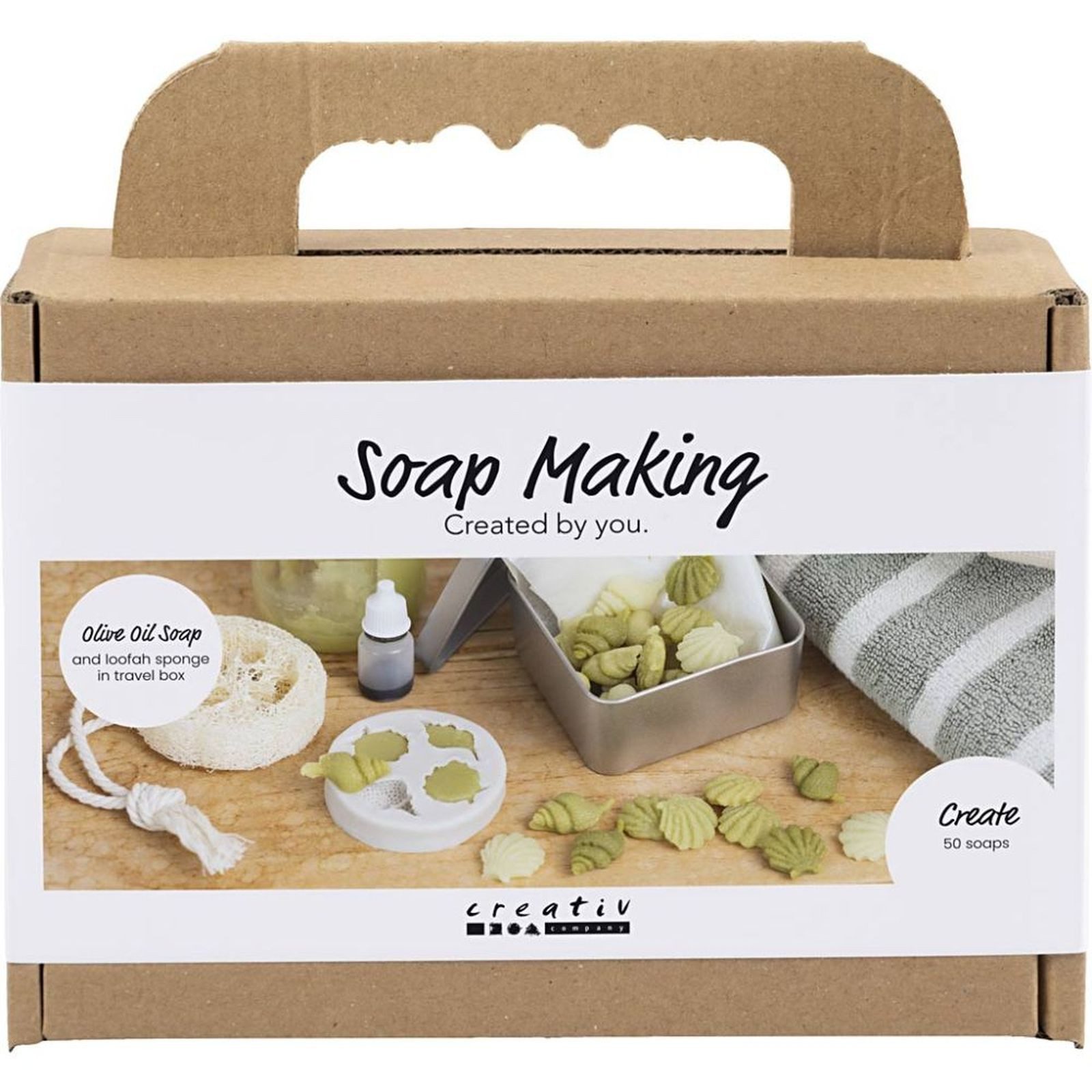 creativ company Kreativset Soap Making - Muscheln, (olivgrün), inkl. Zubehör